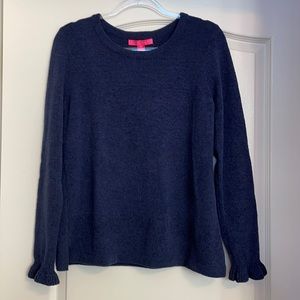 Lilly Pulitzer Navy Chenille sweater NWT Sz L